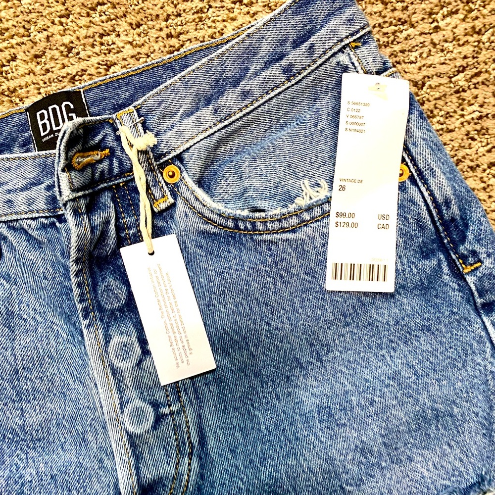 NWT BDG Premium High Rise Relaxed Fit Size 26